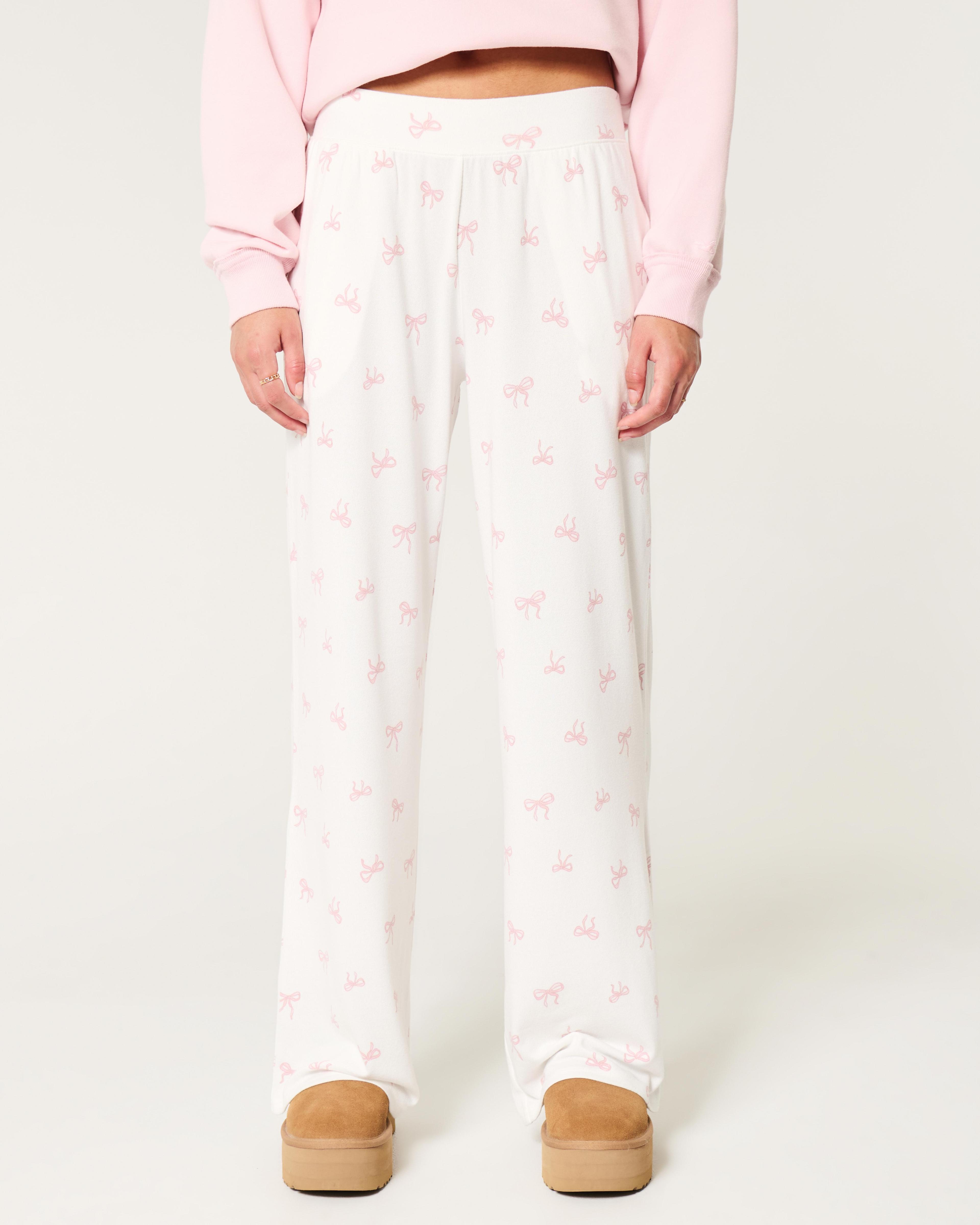 Cozy Wide-Leg Pajama Pants Product Image