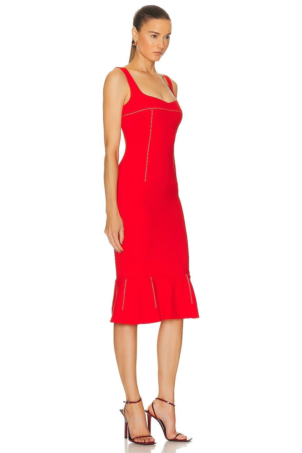 Marni Sleeveless Midi Dress Red. (also in 44). Product Image