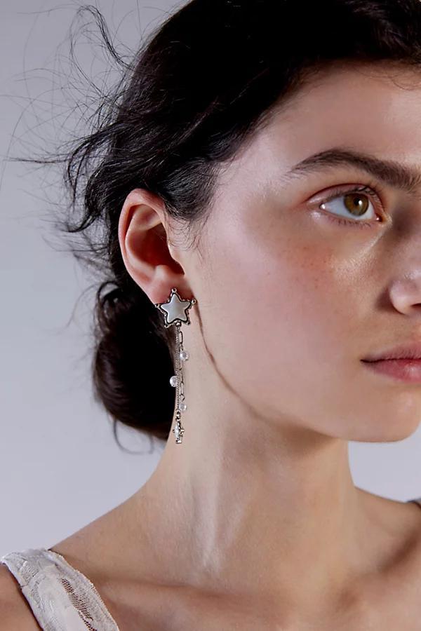 Pearl Star Post Drop Earring Womens at Urban Outfitters Product Image