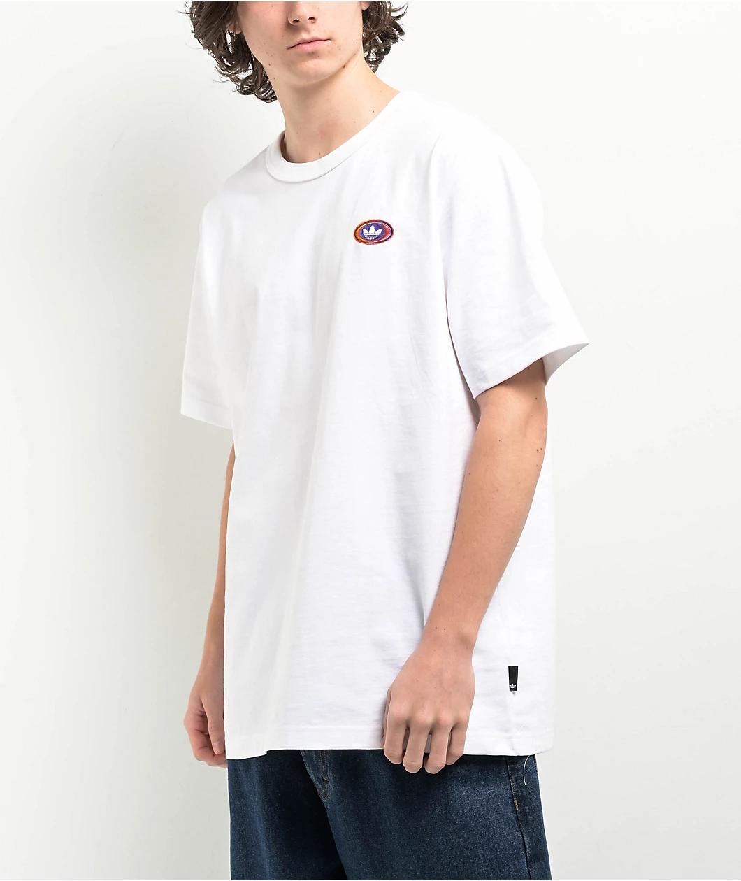 adidas Originals 90s Print White T-Shirt Product Image