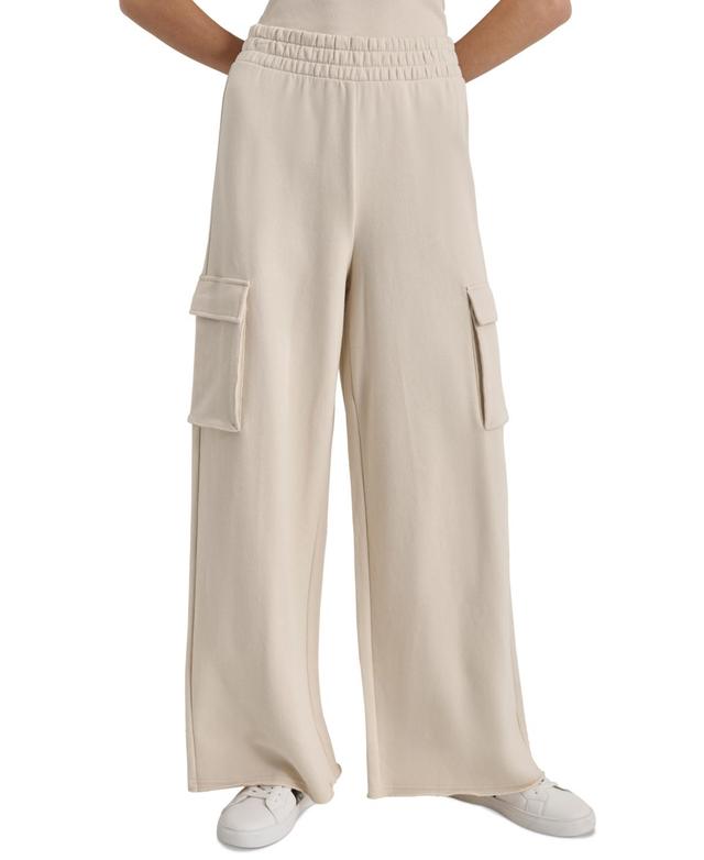 Dkny Jeans Womens Wide-Leg Cargo Sweatpants Product Image