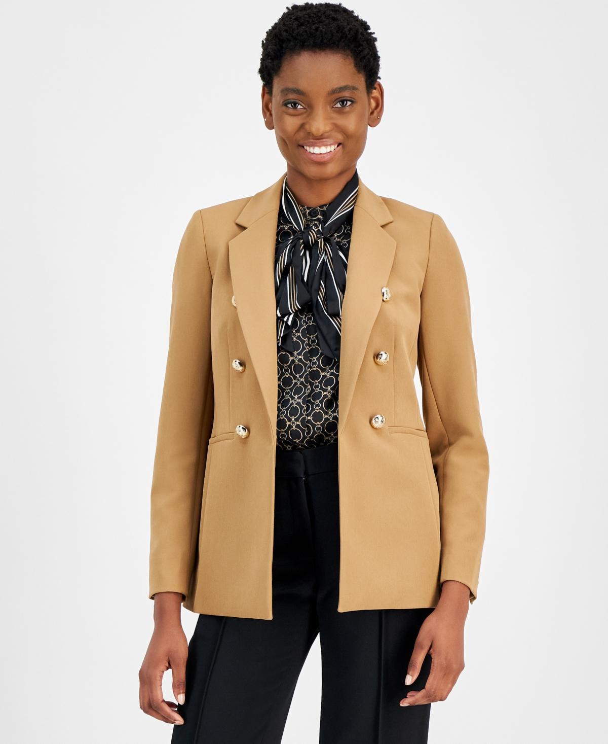 Anne Klein Womens Button Open-Front Blazer Product Image