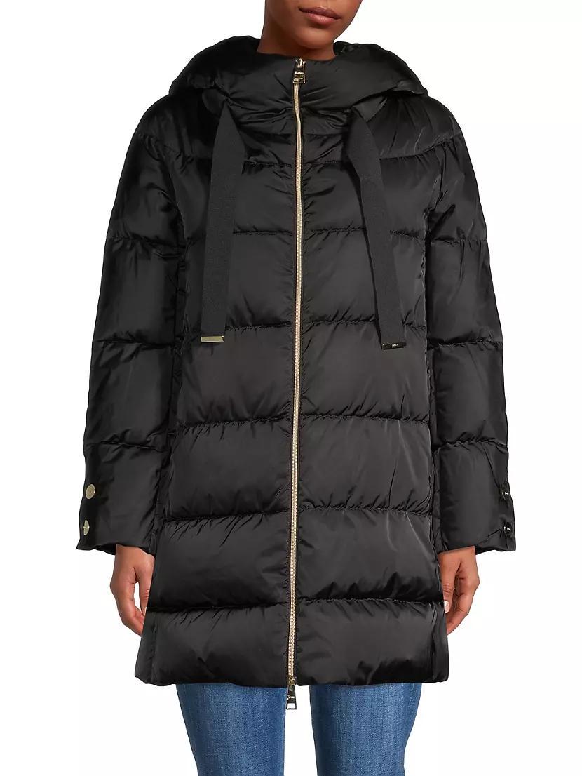 Hooded Sateen Down Jacket Product Image