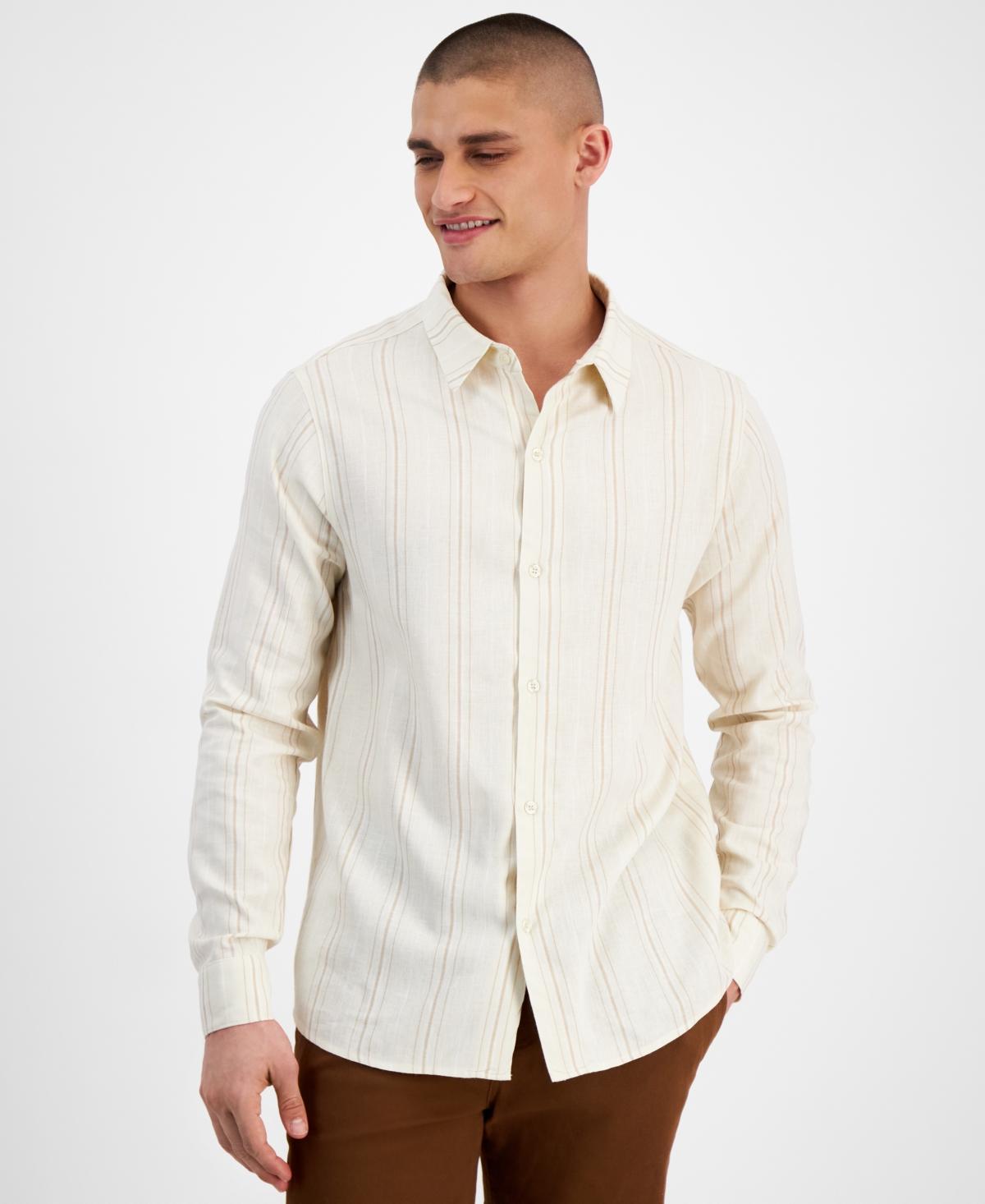 And Now This Mens Regular-Fit Linen Shirt Product Image