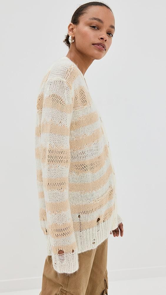 Acne Studios Koliva Mohair Stripe Cardigan | Shopbop Product Image