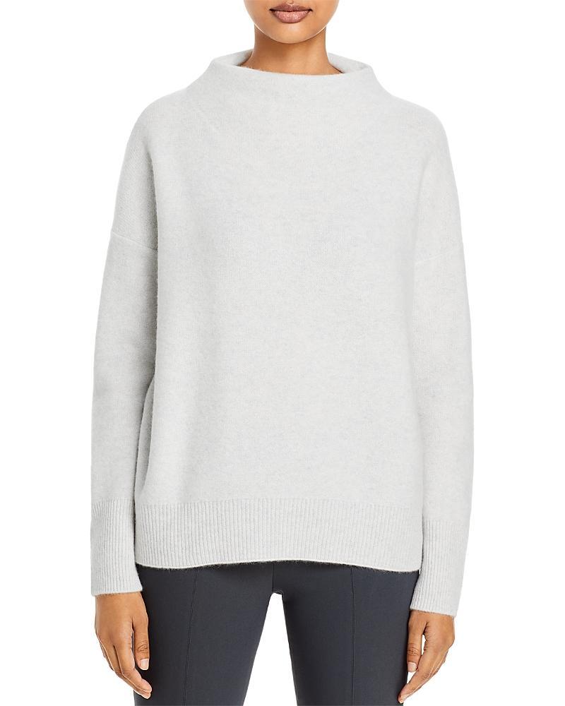 Vince Boiled Funnel Neck Pullover (Heather Tide Stone) Women's Clothing Product Image