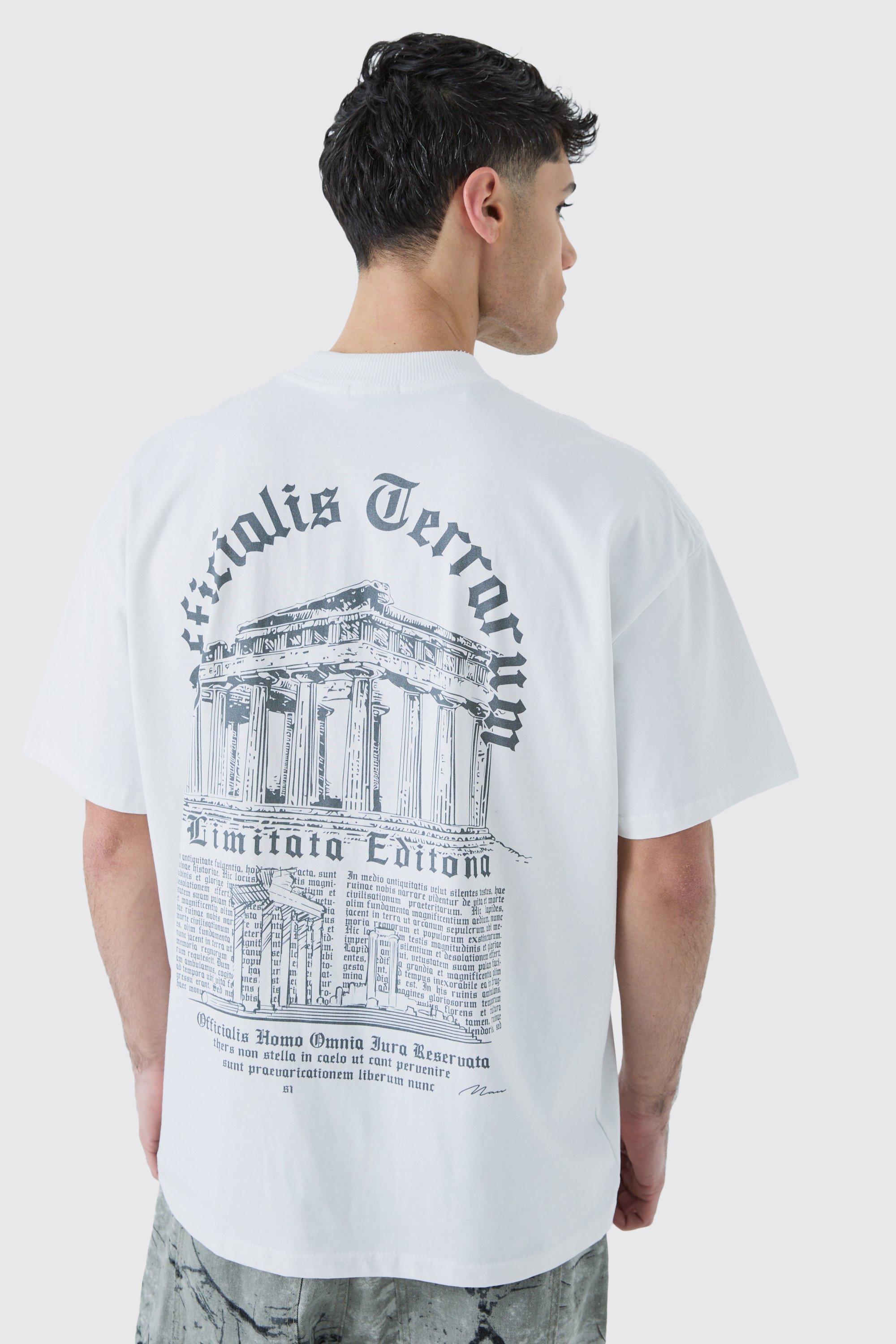 Oversized Heavyweight Gothic Text T-shirt | boohooMAN USA product image