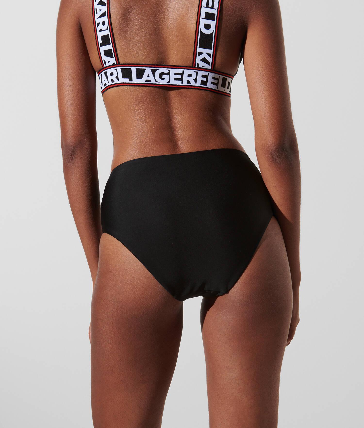 ESSENTIAL KARL LOGO HIGH-RISE BIKINI BOTTOMS Product Image