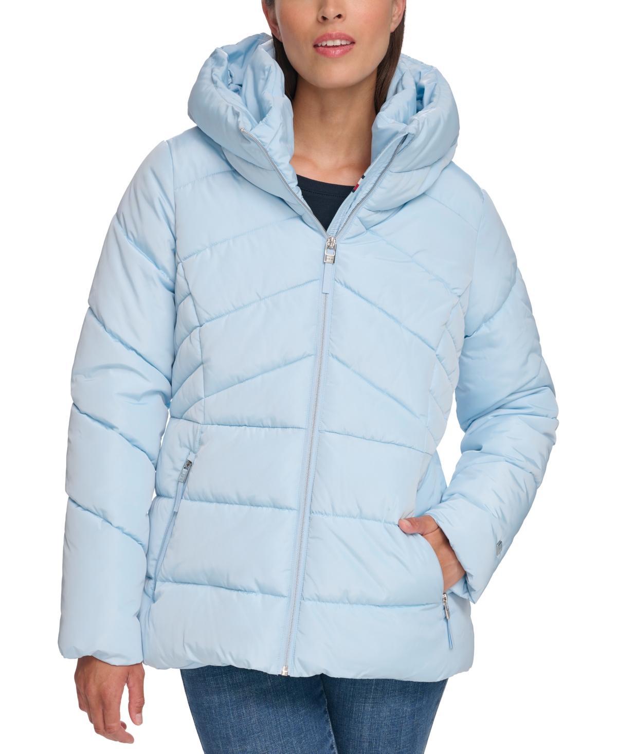 Tommy Hilfiger Womens Hooded Puffer Coat Product Image