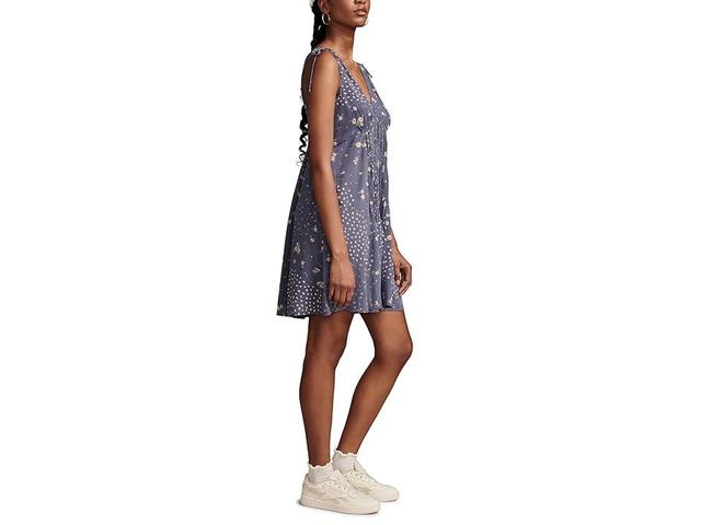 Lucky Brand Smocked V Dress Multi) Women's Dress Product Image