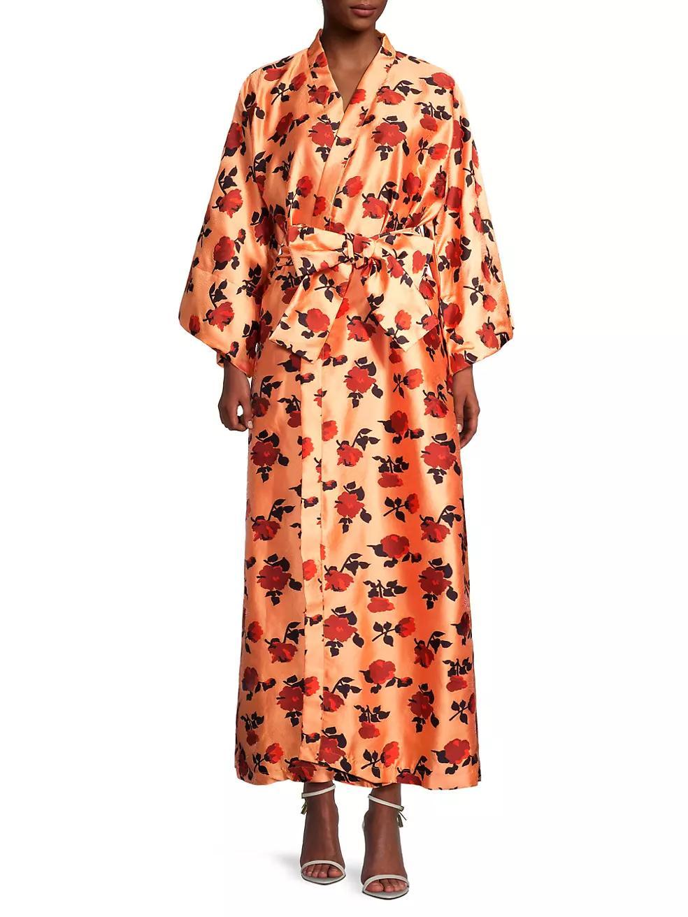 Floral Maxi Wrap Dress Product Image