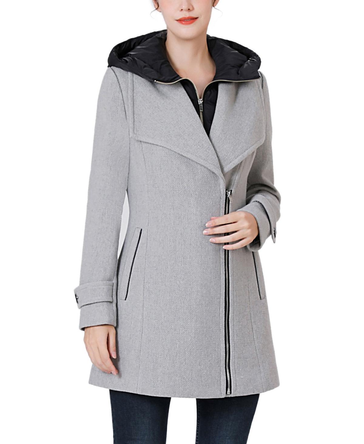 kimi + kai Womens Maria Hooded Boucle Wool Coat Product Image