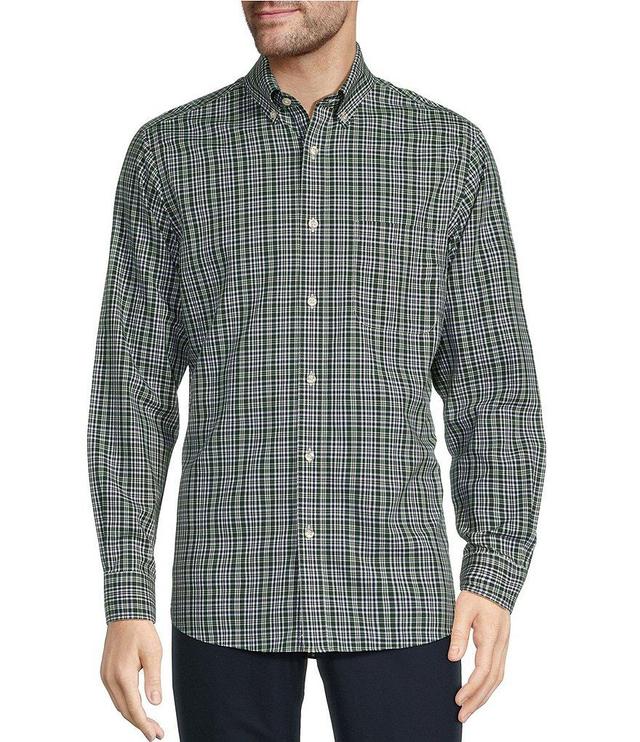 Gold Label Roundtree & Yorke Slim Fit Non-Iron Long Sleeve Medium Plaid Sport Shirt Product Image