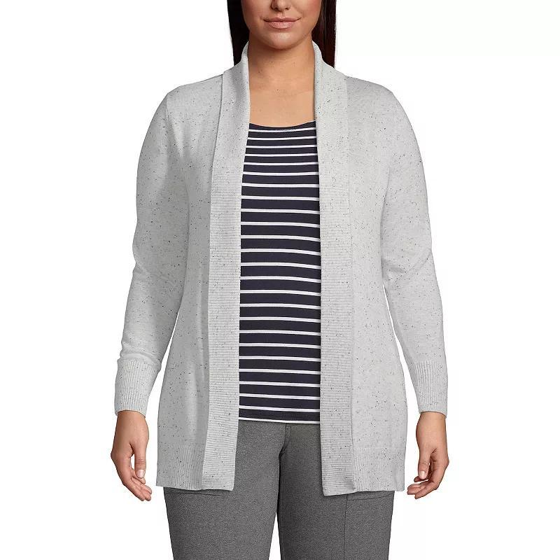 Plus Size Lands End Shawl Collar Cardigan Sweater, Womens Product Image