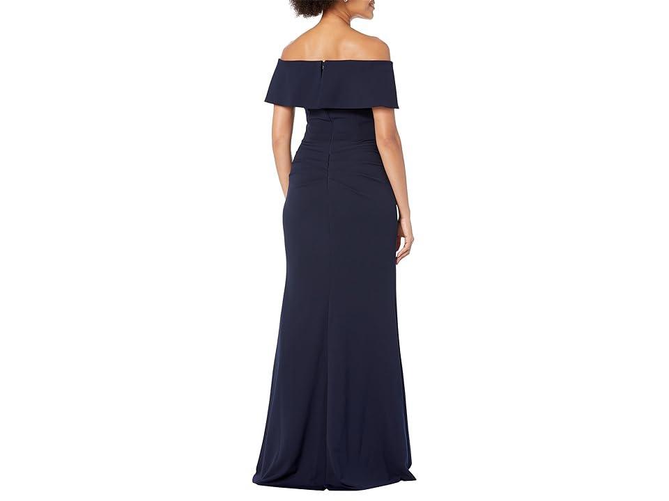 Xscape Stretch Off-the-Shoulder Short Sleeve Gown Product Image