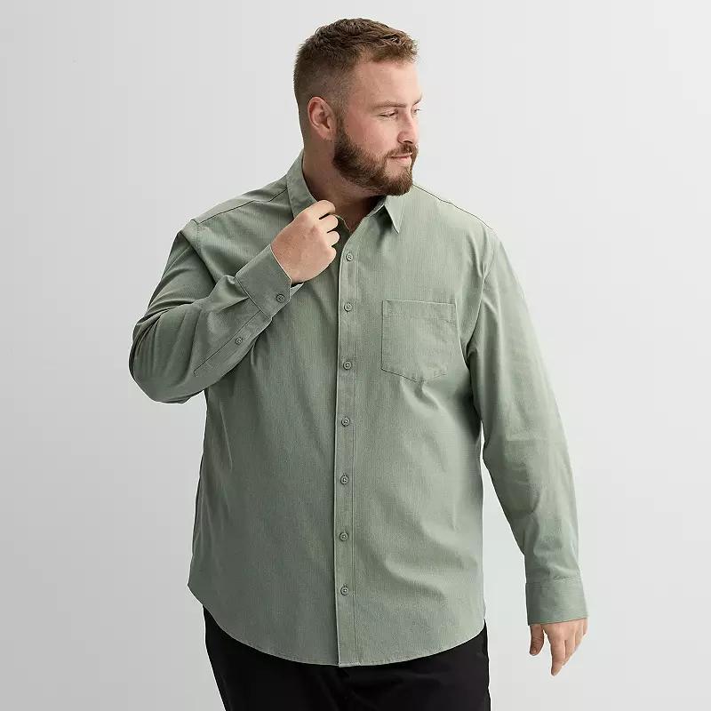 Big & Tall FLX Performance Untucked-Fit Long Sleeve Button Down Shirt, Mens Product Image