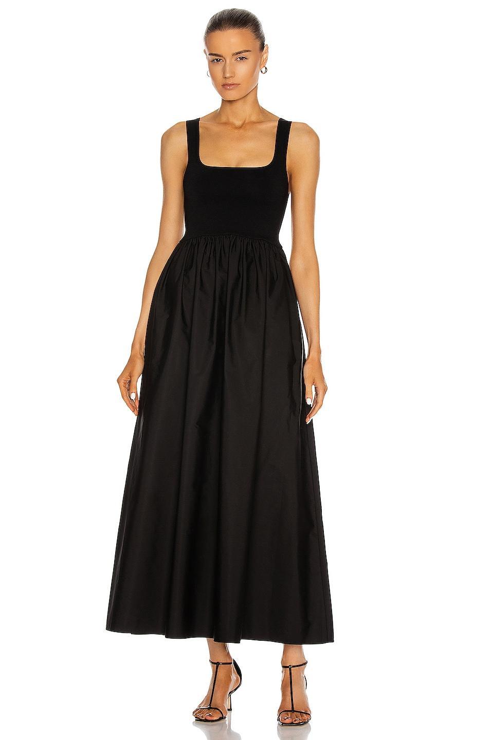 Matteau Knit and Cotton Maxi Dress Black. (also in ). Product Image