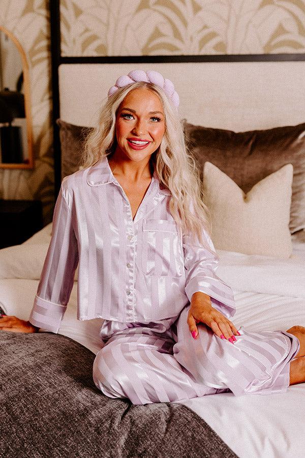 Unwind And Relax Pajama Top In Lavender Product Image