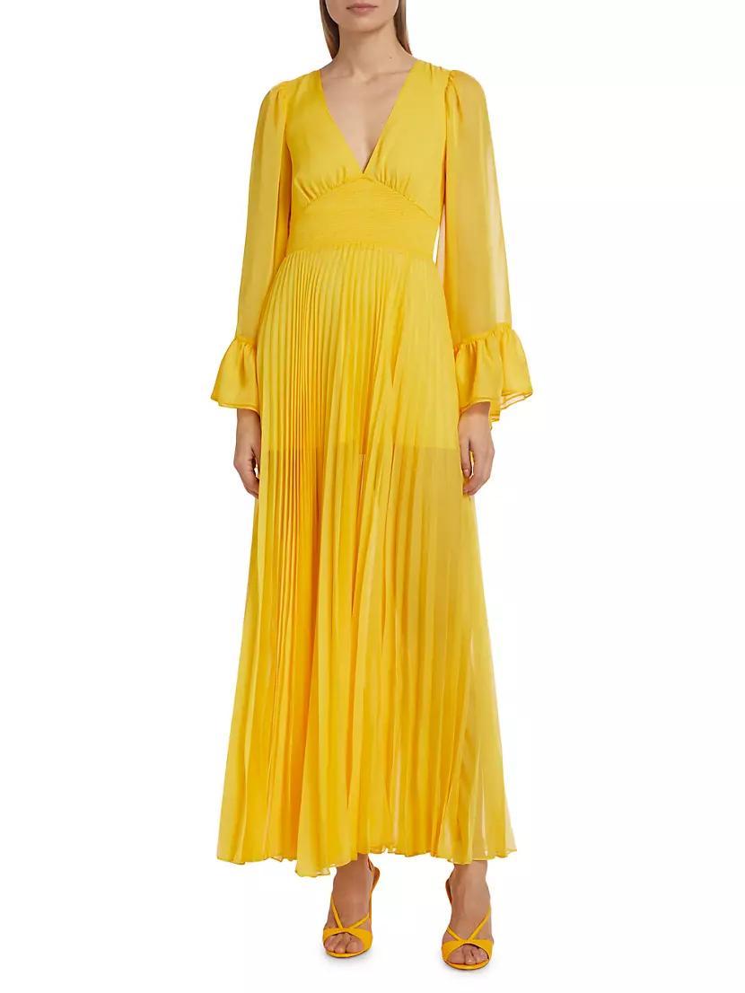 Selene Chiffon Long-Sleeve Maxi Dress Product Image