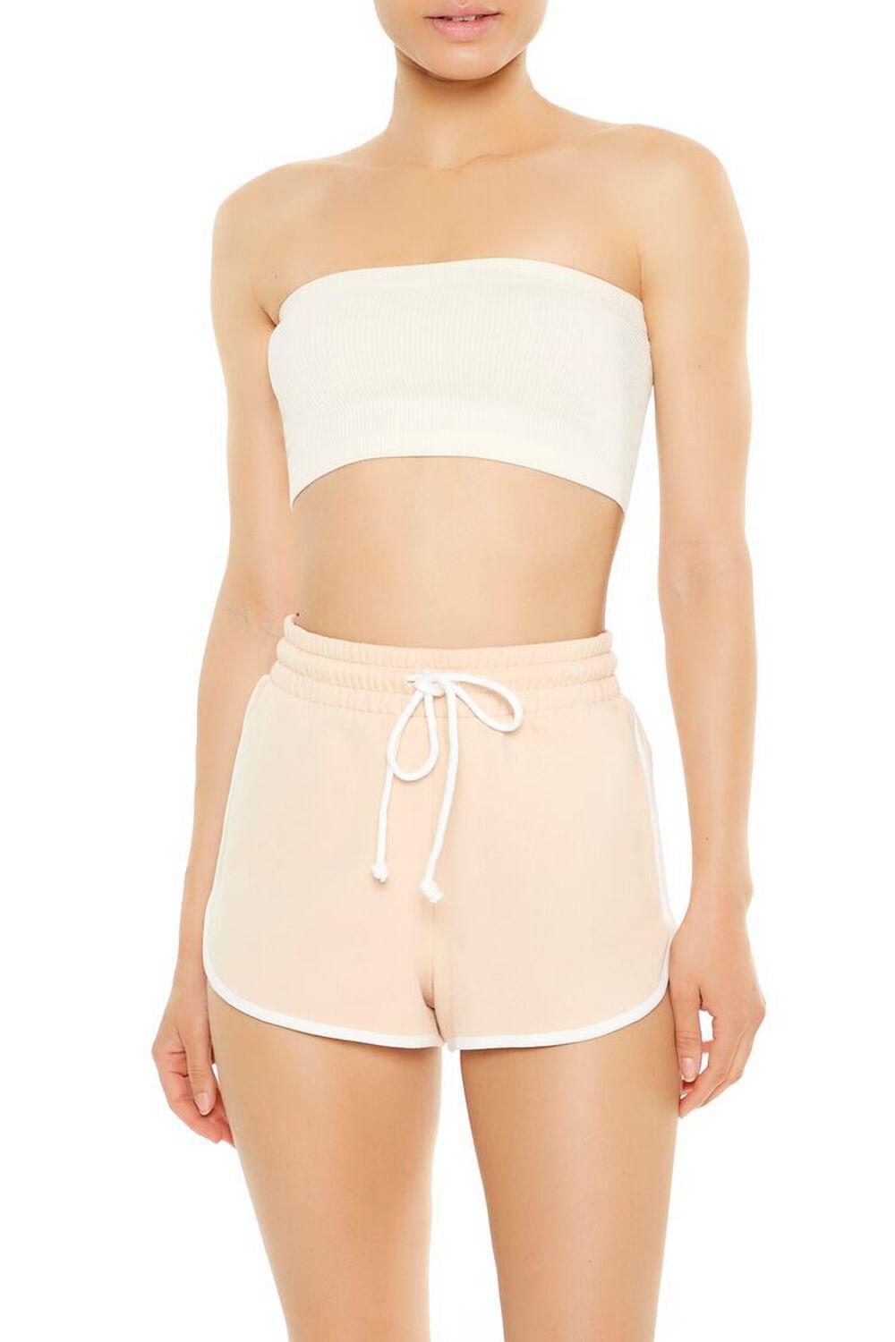 French Terry Drawstring Ringer Shorts | Forever 21 Product Image