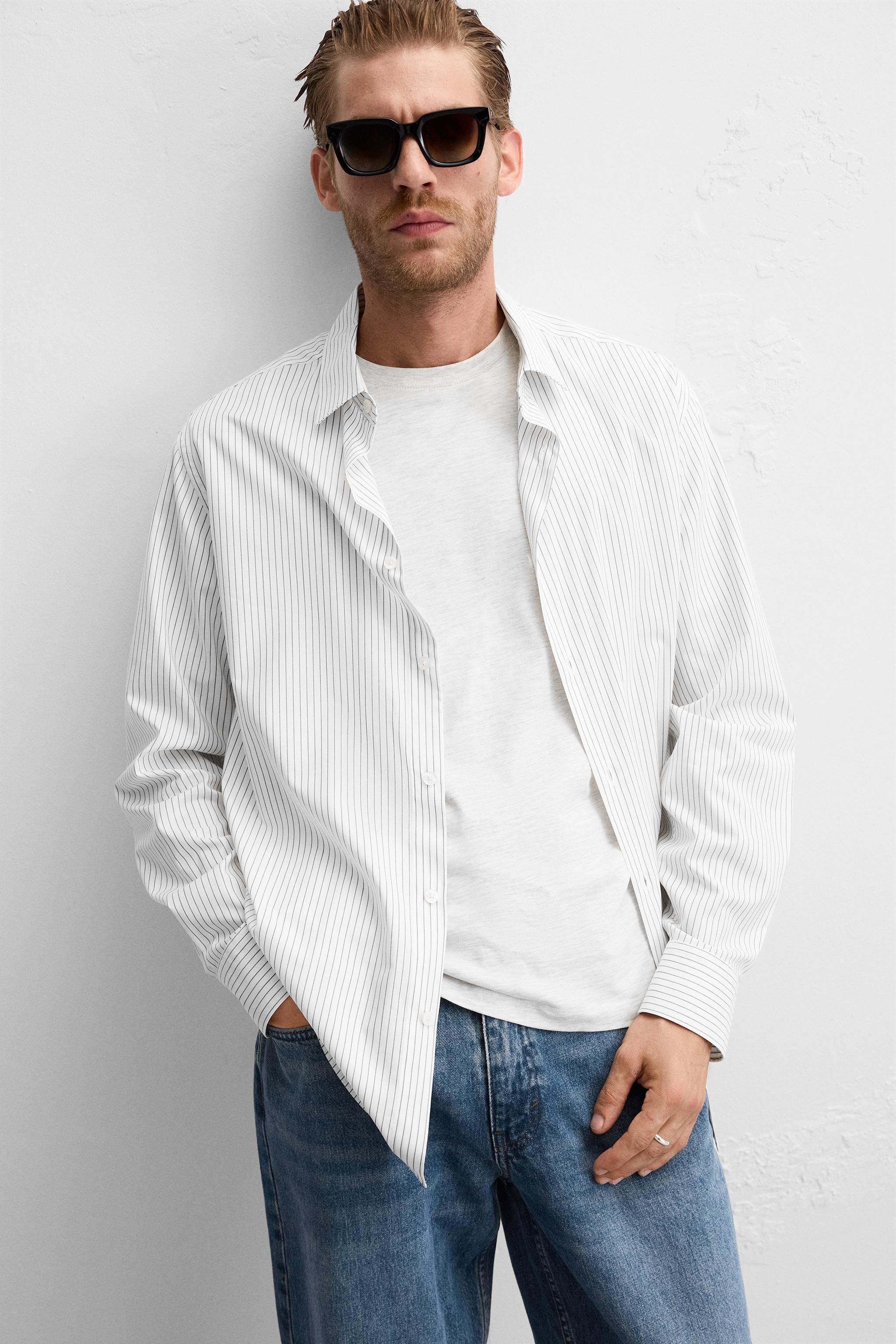 LYOCELL - COTTON STRIPED SHIRT Product Image