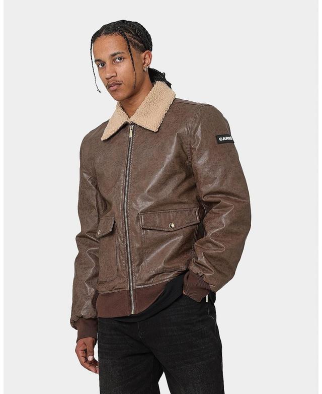 Carre Mens Aviateur Bomber Jacket - Stone Product Image