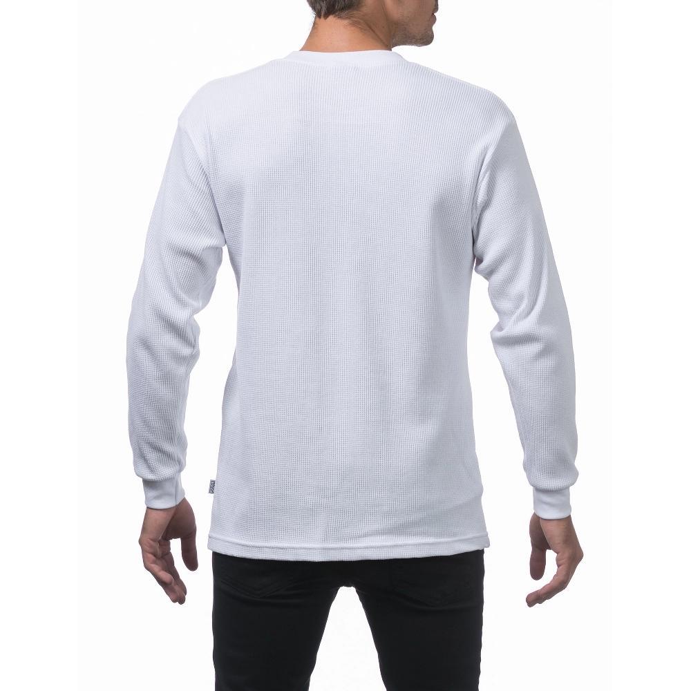 Pro Club Men's Heavyweight Cotton Long Sleeve Thermal Shirt - White - XXL Product Image