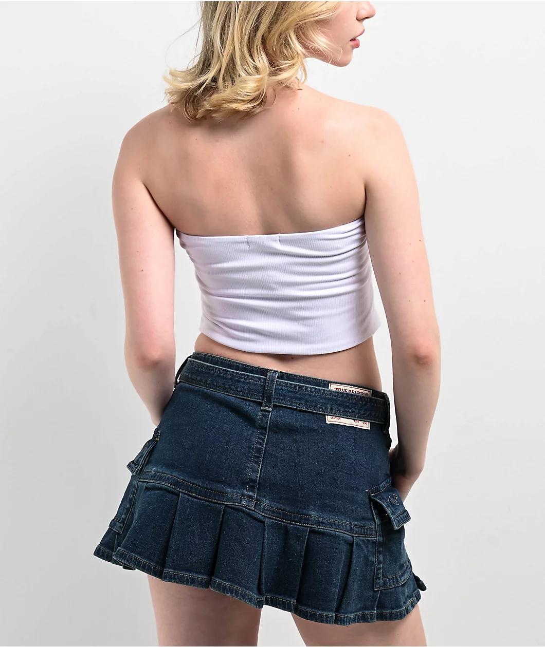 True Religion Buddha White Tube Top Product Image