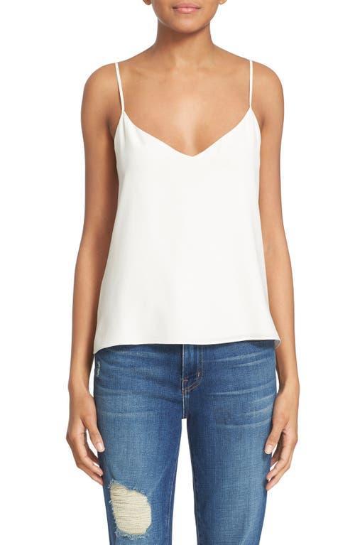 Jane V-Neck Spaghetti-Strap Silk Tank Product Image