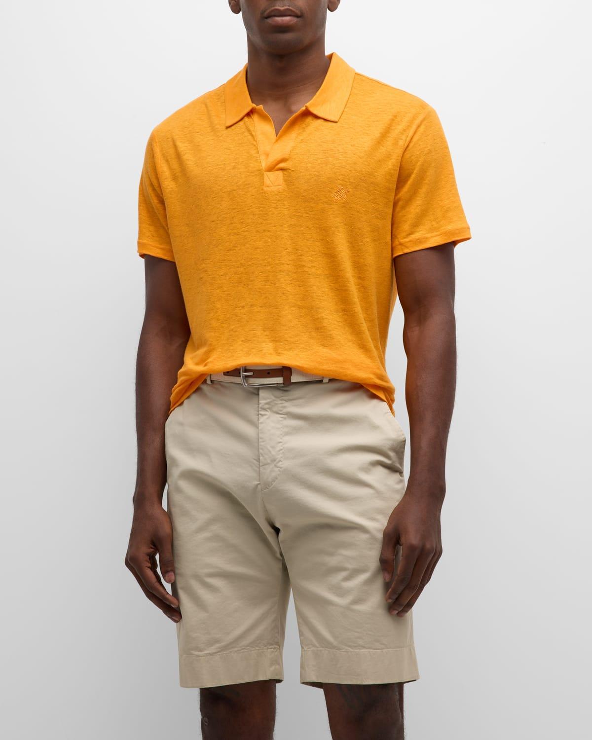 Mens Pyramid Linen Polo Shirt Product Image