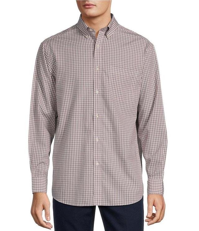 Gold Label Roundtree & Yorke Big & Tall Non-Iron Long Sleeve Small Plaid Sport Shirt Product Image