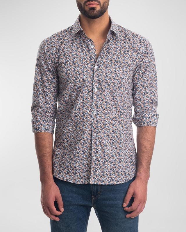 Mens Floral Button-Down Shirt Product Image