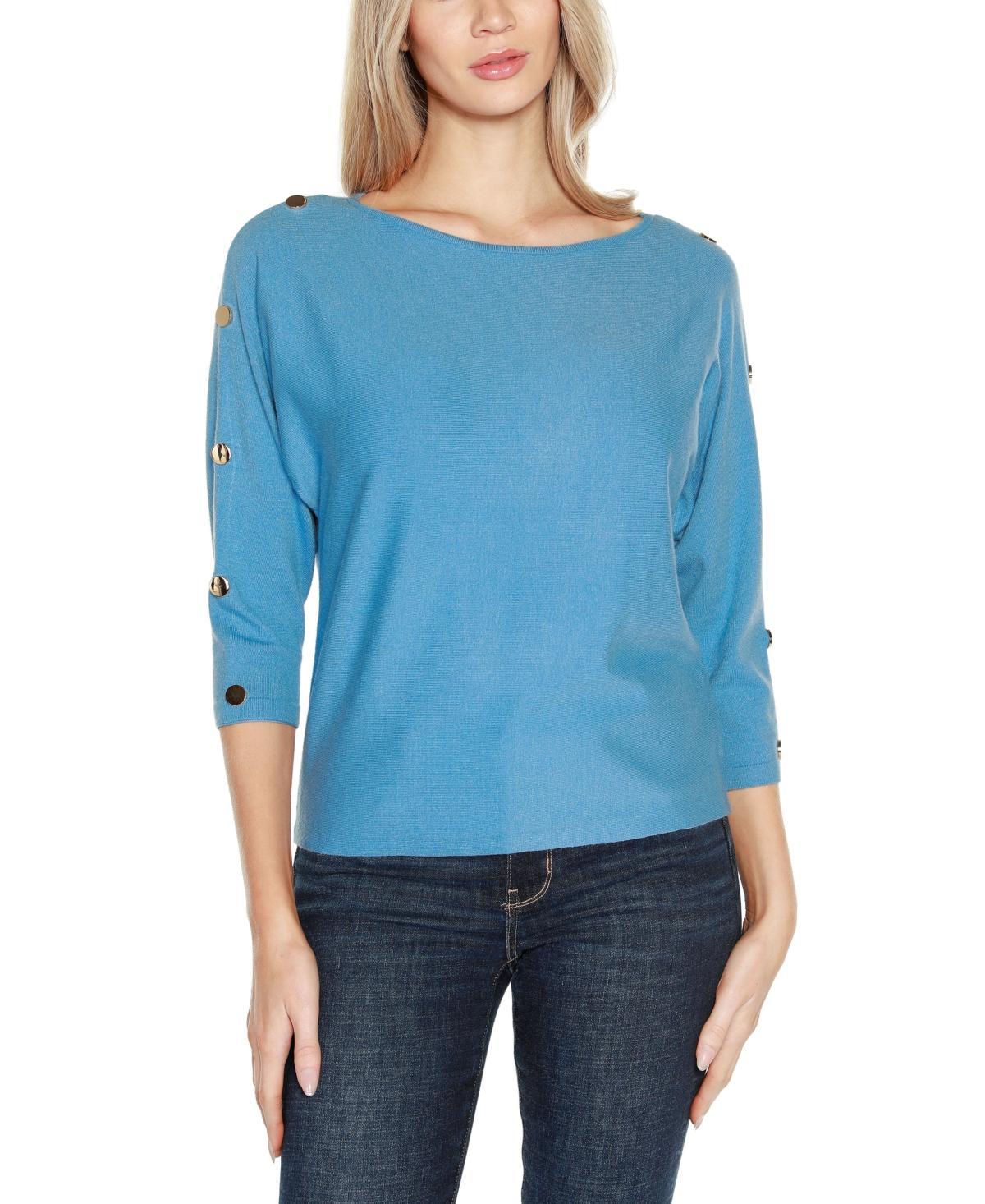 Belldini Womens Rivet-Trim Dolman-Sleeve Sweater Product Image