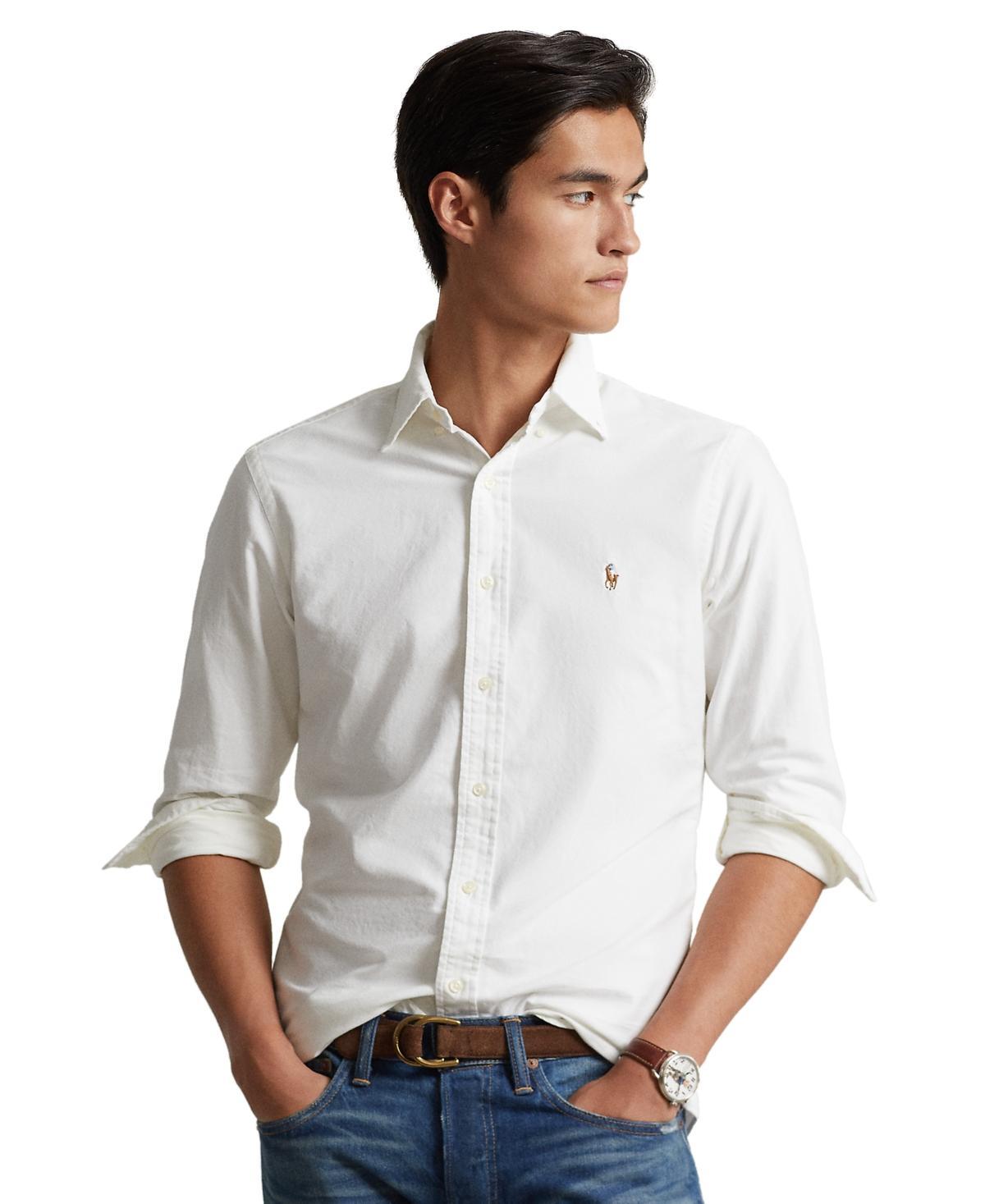 Polo Ralph Lauren Classic Fit Long Sleeve Striped Cotton Oxford Button Down Shirt Product Image