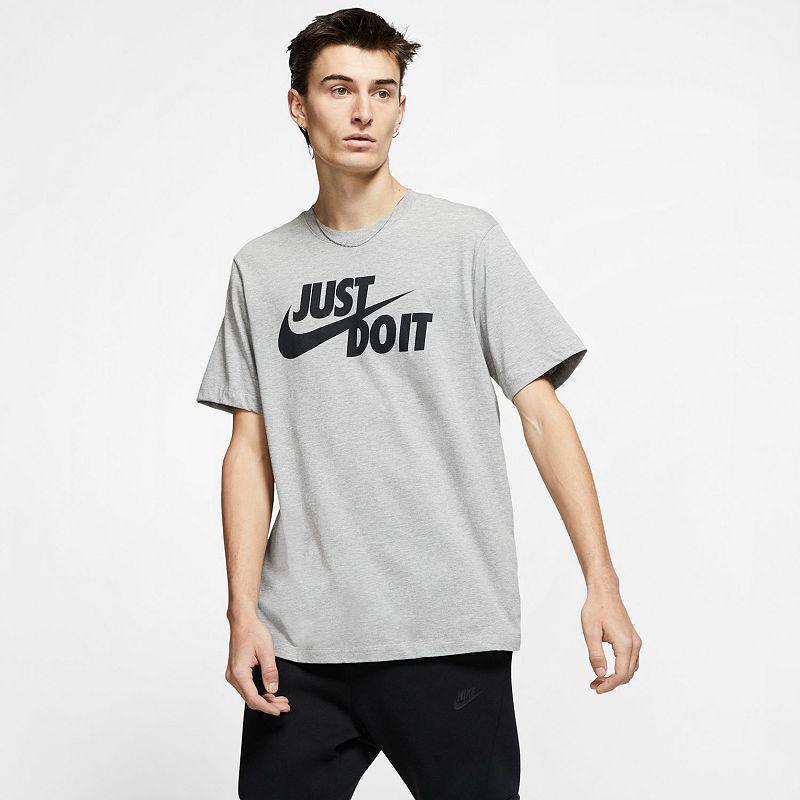 Mens Nike Just Do It Logo Tee Grey Product Image