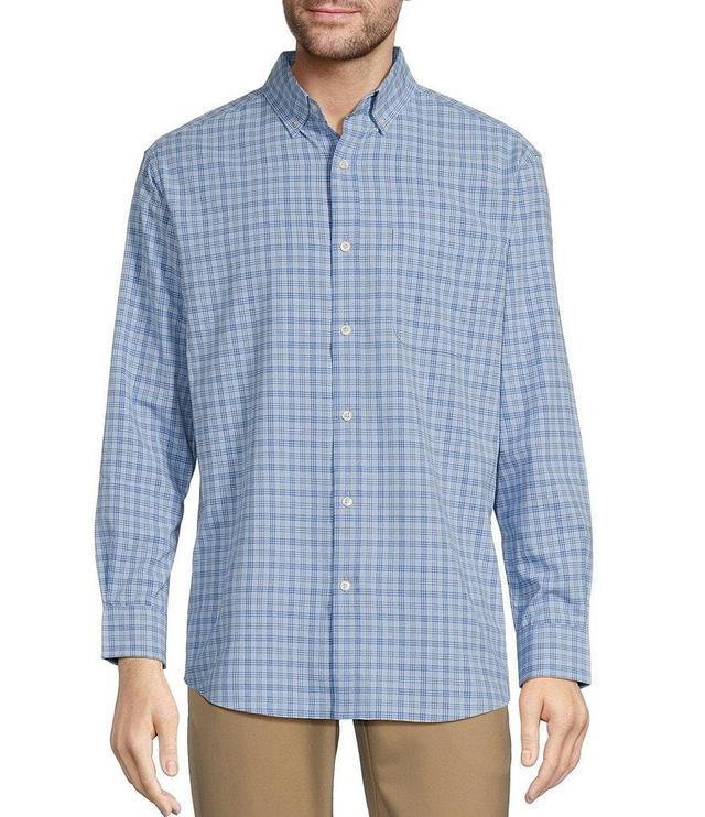 Roundtree & Yorke Performance The Traveler Long Sleeve Medium Plaid Sport Shirt Product Image