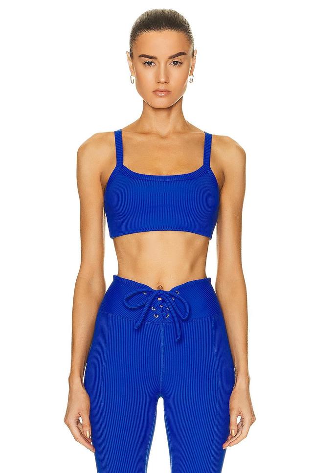 YEAR OF OURS Ribbed Bralette 2.0 Blue. (also in ). Product Image