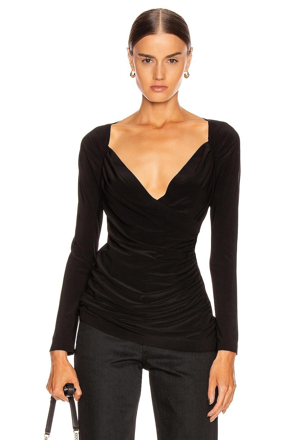 Womens Draped Sweetheart-Neck Top product image