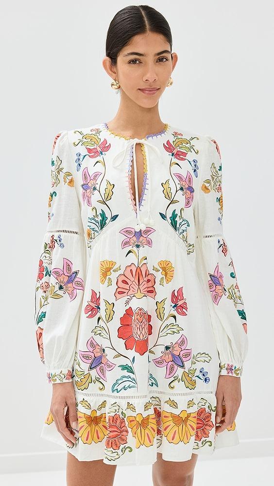 FARM Rio Off White Floral Insects Mini Dress | Shopbop Product Image