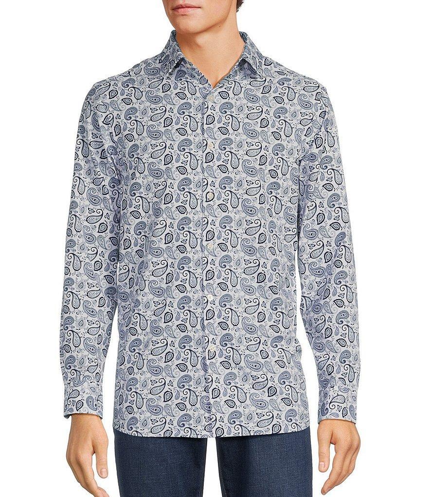 Hart Schaffner Marx Luxury Performance Long Sleeve Paisley Woven Sportshirt Product Image