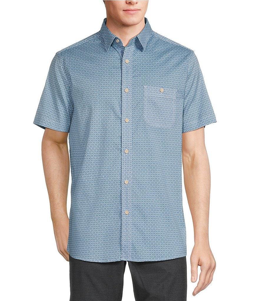 Rowm Short Sleeve Geometric Fan Print Shirt Product Image