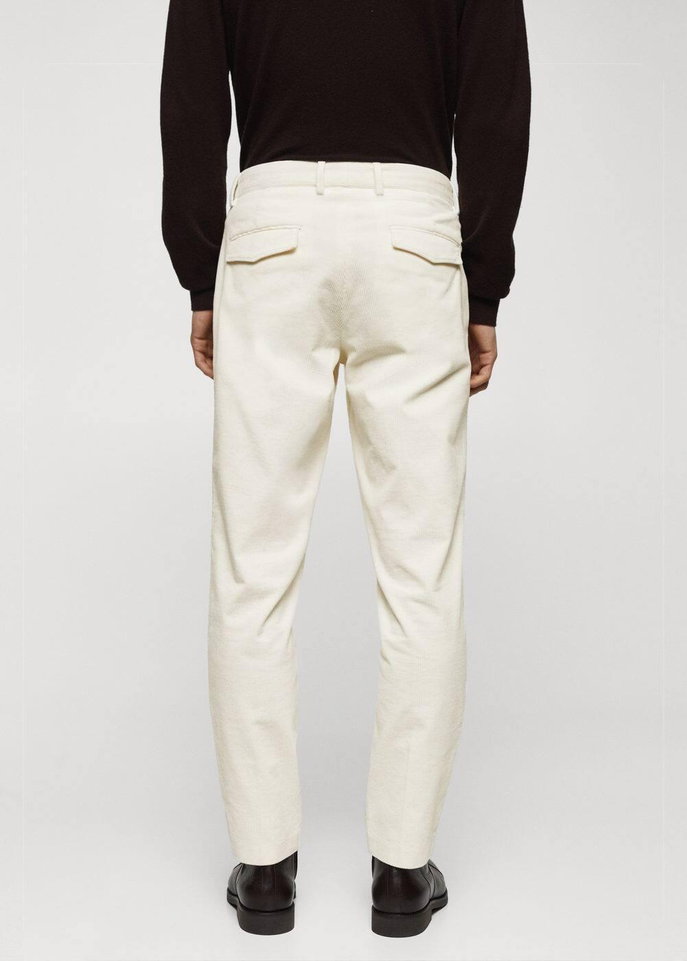 Mango Mens Pleated Corduroy Pants Product Image