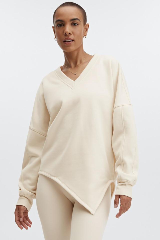 Fabletics Mira Pullover Womens white plus Size 4X Product Image