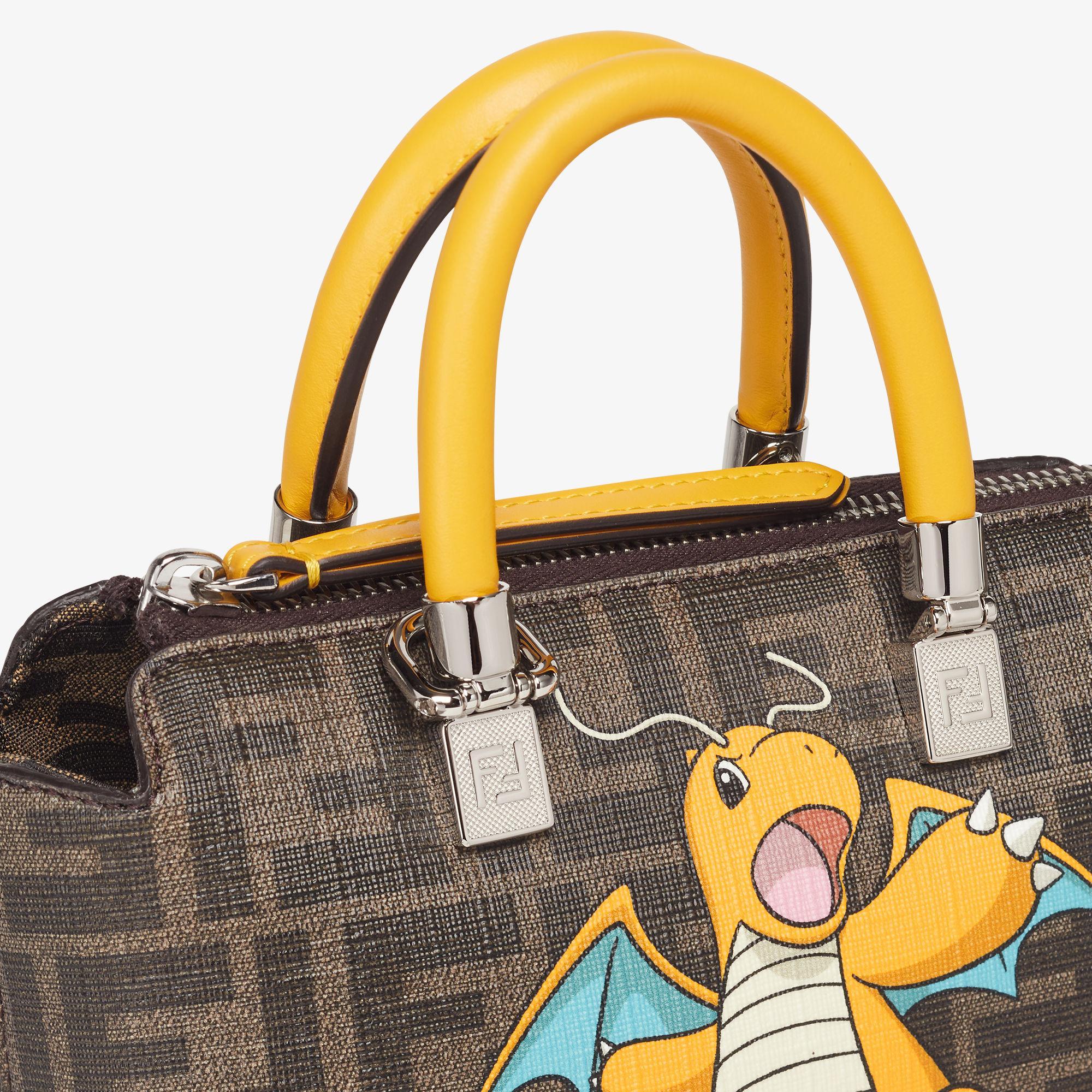 By The Way MiniFENDI x FRGMT x POKÉMON brown FF fabric Boston bag Product Image