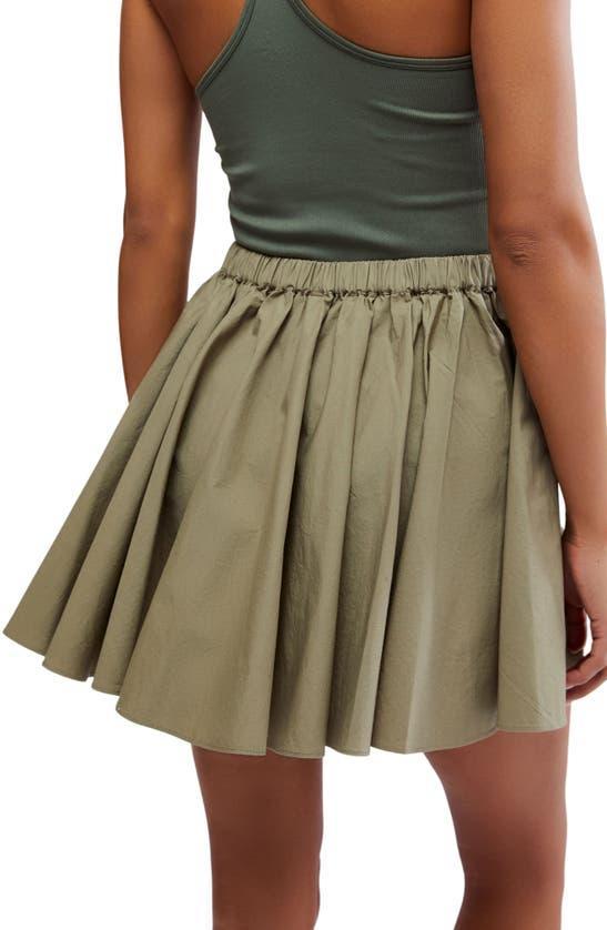 Gaia Cotton Poplin Miniskirt In Ive League Product Image