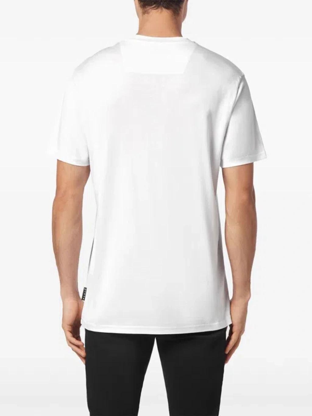 Logo-patch Cotton T-shirt In White Product Image