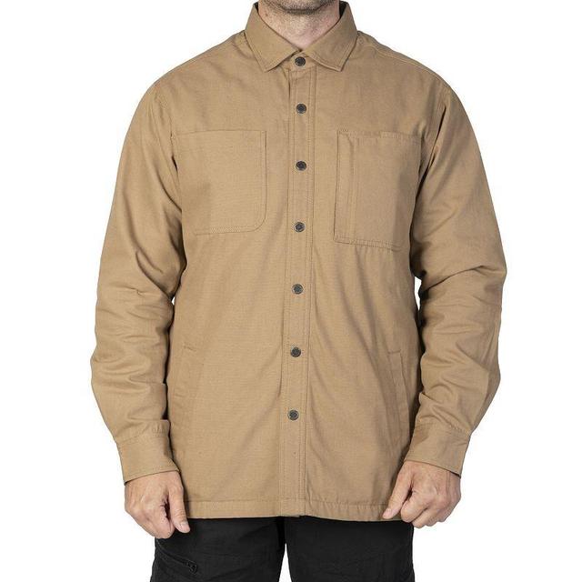 Mens Sonoma Goods For Life Fleece-Lined Canvas Shirt Jacket Green Product Image