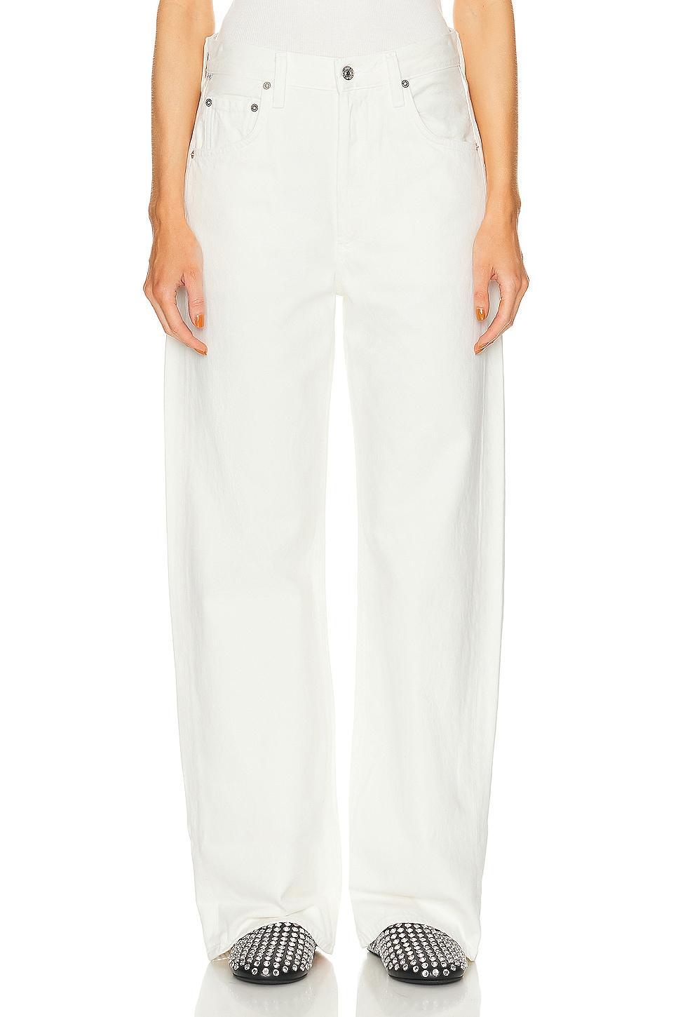 Citizens of Humanity Ayla Baggy Cuffed Crop in White. Size 23, 24, 26, 27, 29, 30, 31, 32, 33, 34. Product Image