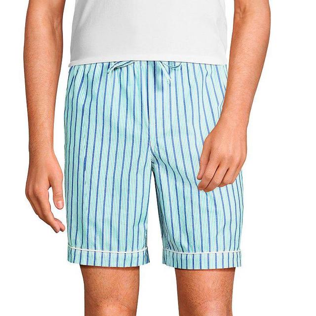 Lands End Mens Essential Pajama Shorts - White Product Image