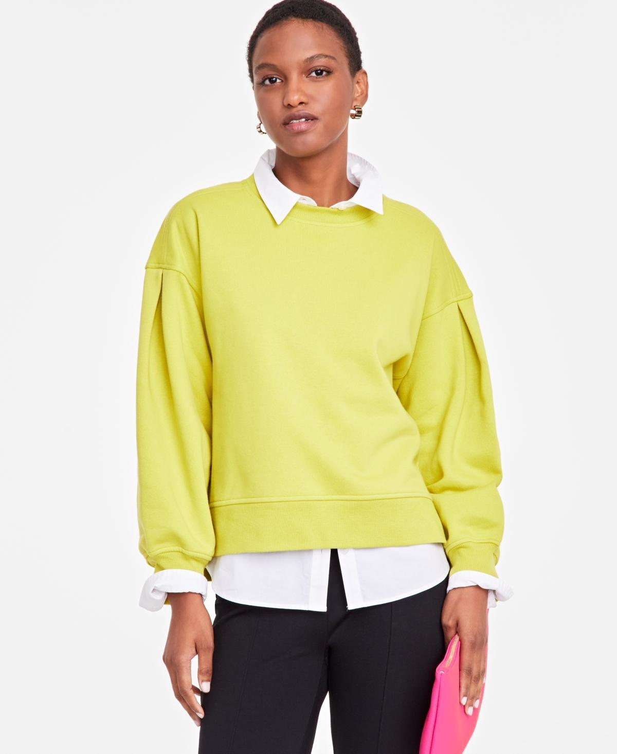 On 34th Womens Ribbed Crewneck Sweatshirt, Created for Macys Product Image